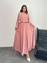 Overlok Detaylı Bluzlu ve Etekli İkili Takım 8045 - Pembe